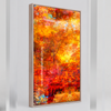 Autumnal Fall – Ash box framed canvas print. Contemporary landscape by Durham J White. Rich reds, burnt orange and golden tones inspired by Honour Avenue Macedon at peak autumn in a tall layered photographic composition.