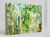 “Forest Dwelling” archival canvas print by Durham J White, featuring a layered photographic artwork of the Trentham countryside with neutral greens, warm earthy tones, and a soft painterly finish.