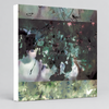Blossoms Square Element 4 — deep green and mauve Japanese blossom artwork by Durham J White archival canvas print.
