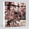 Japanese Blossoms Square Element 7” Archival canvas print by Durham J White, featuring a muted, layered abstract floral artwork in cool grey, soft cream, and shadowed plum tones.