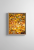 “The Angelic Golden Light” archival canvas print by Durham J White, featuring a layered photographic artwork of Bendigo's View Street and Pall Mall in warm golden ambers and luminous ochre tones with ash frame print.