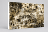 “The Lightly Industrial View” archival canvas print by Durham J White, featuring a layered photographic artwork of Bendigo's View Street and Pall Mall in a restrained sepia and warm monochromatic palette and architectural composition.