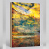 what looms… at one with the earth — archival canvas print by Durham J White featuring the Great Ocean Road layered photographic landscape in lush greens and warm gold and a mysterious silhouetted figure.