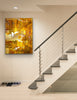 “Pyramids of the Historical Golden New” ChromaLuxe metal print by Durham J White, featuring a layered photographic artwork of Piper Street's historic landmarks in Kyneton in washed copper and golden tones styled in an entrance.