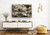 "Shades of the Historical Present Past" Chromaluxe metal print by Durham J White, featuring a semi-abstract layered photographic artwork of Piper Street, Kyneton, with dramatic clouds, rich greys, crisp whites, and deep ink blacks.