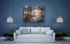 “Vintage” ChromaLuxe metal print by Durham J White, featuring a monochromatic layered photographic artwork of Kyneton's historic Piper Street with warm copper undertones and industrial structural details.