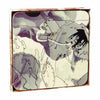 Four abstract cherry blossom art coasters with different colour scheme