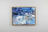 The Depth of the Huts – Japan winter landscape by Durham J White. Snow-covered huts receding into a layered atmospheric composition of cool whites, soft blues and warm ochre undertones.  Box Framed Fine Art Canvas