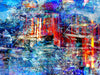 The Pathway to Heaven – Japan winter landscape by Durham J White. Vermillion torii gates rising through electric blue and cobalt in a layered photographic composition of Fushimi Inari in winter.